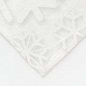 アカシカとスノーフレーク フリースブランケット (角)