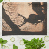 アカシカ場面台所タオル キッチンタオル (折り畳み)