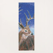 アカシカ鹿がエパスと冬の風景 ヨガマット (裏面)