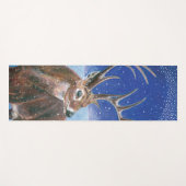 アカシカ鹿がエパスと冬の風景 ヨガマット (正面(横))