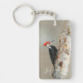 アカシバドリ絵を描のイニシャル キーホルダー (正面)