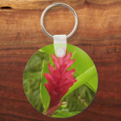 アカショウガの花(アルピニア)熱帯産 キーホルダー (正面)