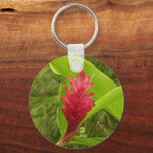 アカショウガの花（アルピニア）熱帯産 キーホルダー (正面)