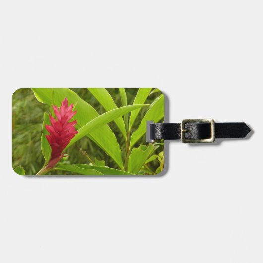 アカショウガの花（アルピニア）熱帯産 ラゲッジタグ (正面横)