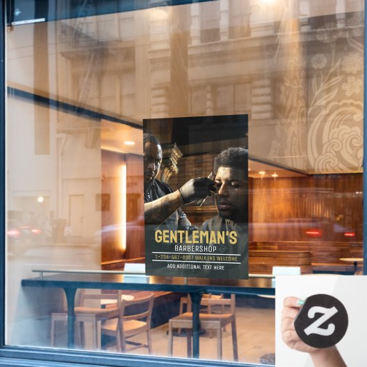 アカスタマイズフリカのバーバーショップビジネス ウィンドウサイン (カフェ窓)