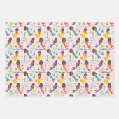 アカスタマイズフリカの人魚の波 ラッピングペーパーシート (正面3)