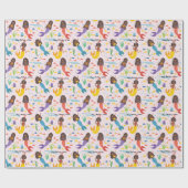 アカスタマイズフリカの人魚の波 ラッピングペーパー (フラット)