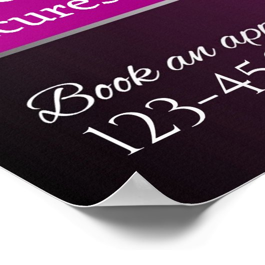 アカスタマイズフリカ美しいサロンフロント ポスター (角)