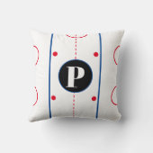 アカスタムイスホッケーパックリンク名モノグラム クッション (裏面)