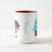 アカスタムフリカ系アイリッシュダンサークリスマス マグカップ (中央)