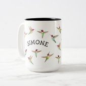 アカスタムンナのハチドリ ツートーンマグカップ (正面左)