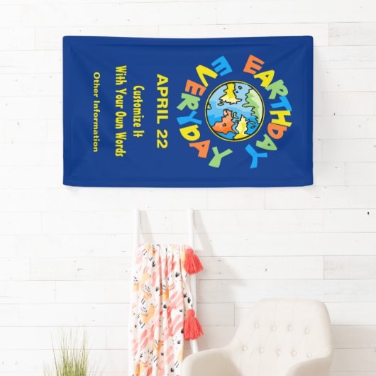 ·アカスタムース·デー·バナー4月22日環境エコ 横断幕 (インサイチュ)