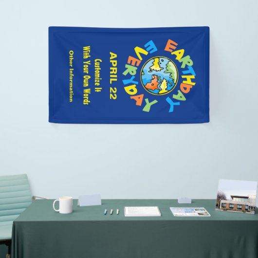 ·アカスタムース·デー·バナー4月22日環境エコ 横断幕 (トレードショー)