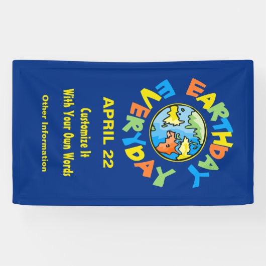 ·アカスタムース·デー·バナー4月22日環境エコ 横断幕 (横)