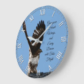 アカタカラプター感動的引用文 ラージ壁時計 (傾斜)