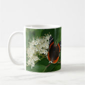 アカタテハチョウ蝶のマグ コーヒーマグカップ (左)