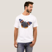 アカタテハチョウ蝶 Tシャツ (正面フル)