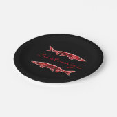 アカチョウザメ泳ぎ ペーパープレート (アングル)