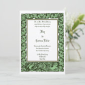 アカツウサギ縁どとリス結婚の葉 招待状 (スタンド正面)