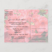 アカツツツジ花卒業発表 案内ポストカード (裏面)