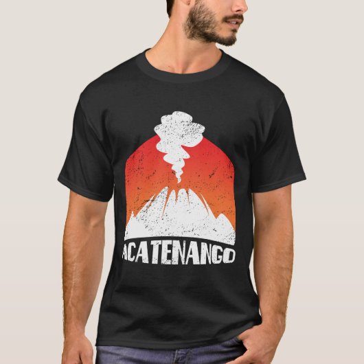アカテナンゴTシャツ火山噴火シャツ火山 Tシャツ (正面)