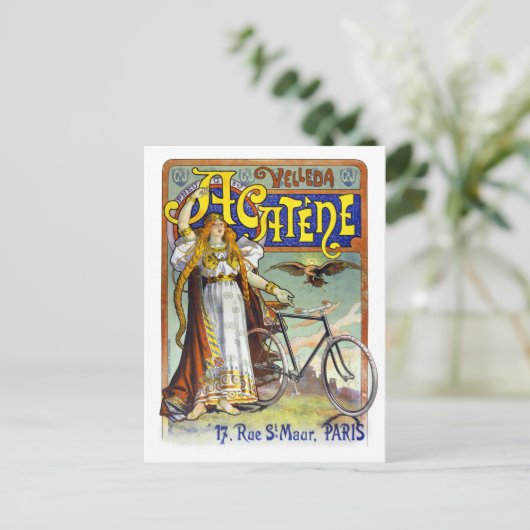 アカテネヴェレフランスのダヴィンテージ広告のポスター ポストカード (スタンド正面)