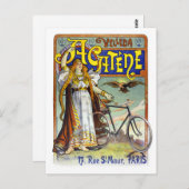 アカテネヴェレフランスのダヴィンテージ広告のポスター ポストカード (正面/裏面)