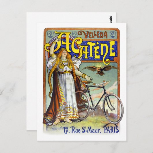 アカテネヴェレフランスのダヴィンテージ広告のポスター ポストカード (正面/裏面)