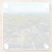 アカディアのキャデラック山頂で見る朝 ガラスコースター (裏面)