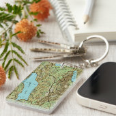 アカディアの地図 キーホルダー (正面右)