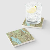 アカディアの地図 ストーンコースター (横)