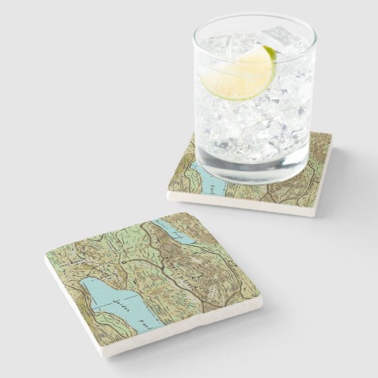 アカディアの地図 ストーンコースター (横)