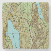 アカディアの地図 ストーンコースター (正面)