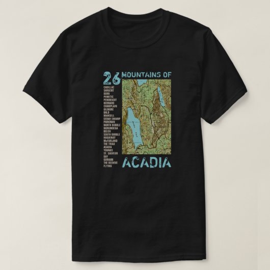 アカディアの地図 Tシャツ (デザイン正面)