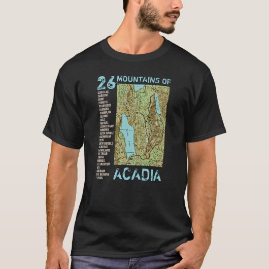アカディアの地図 Tシャツ (正面)