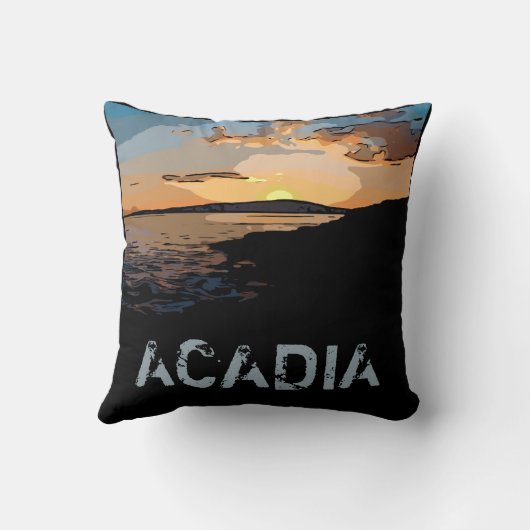 アカディアの夕日 クッション (裏面)