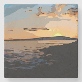 アカディアの夕日 ストーンコースター