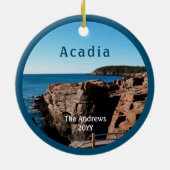 アカディアサンダーホールナショナルパークメイン セラミックオーナメント (裏面)