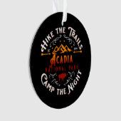 アカディアナショナルパークハイキングザトレイルズホリデー オーナメント (正面)