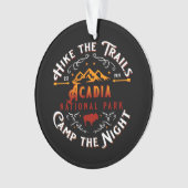アカディアナショナルパークハイキングザトレイルズホリデー オーナメント (正面)