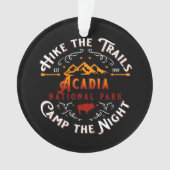 アカディアナショナルパークハイキングザトレイルズホリデー オーナメント (正面)