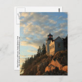 アカディアナショナルパークバスハーバーライトハウス ポストカード (正面/裏面)