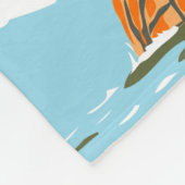 アカディアナショナルパークバーハーバーライトハウスメイン フリースブランケット (角)