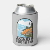 アカディアナショナルパークバーハーバーライトハウスメイン 缶クーラー (缶正面)