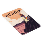 アカディアナショナルパークメインライトハウスヴィンテージ マグネット (右側)