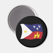 アカディアナ国旗の磁石 マグネット (正面/裏面)