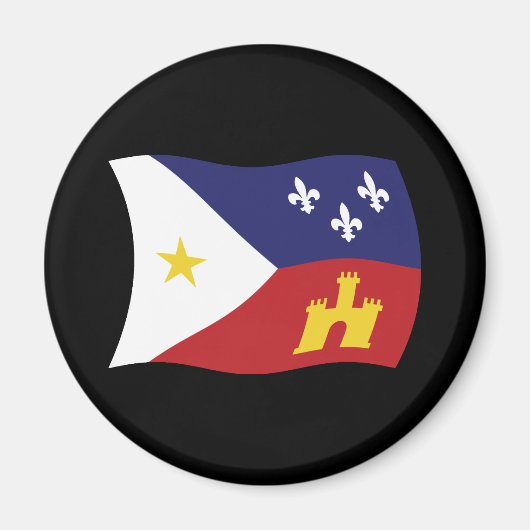 アカディアナ国旗の磁石 マグネット (正面)