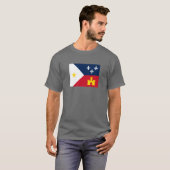アカディアナ国旗 Tシャツ (正面フル)