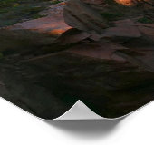 アカディアロッキービーチニアサンダーホール ポスター (角)