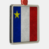 アカディア動揺してなグランジの旗 メタルオーナメント (右)